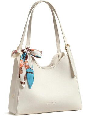 Stylish Leather Shoulder Bag for Women, 3-Compartment Handbag, Chic Purse